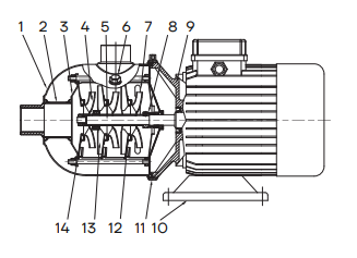 Конструкция насоса CNP CHL