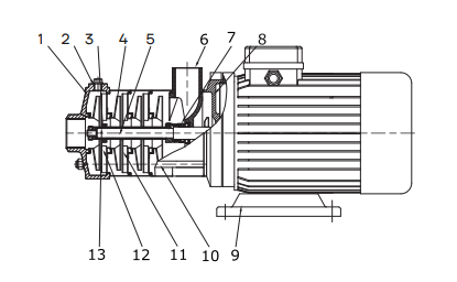Конструкция насоса CNP CHLF(T)